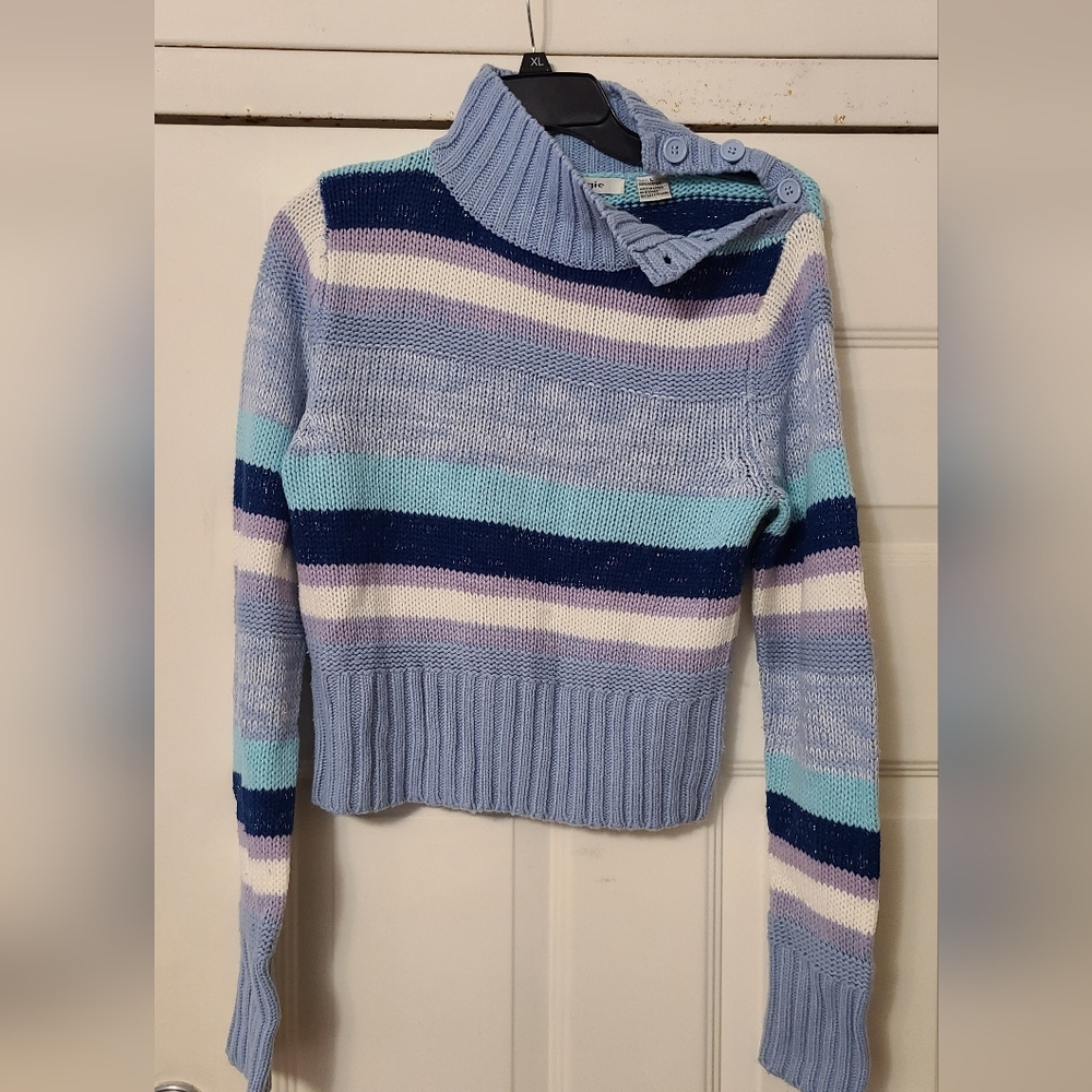 Girls Blue Crop Top Sweater Size L